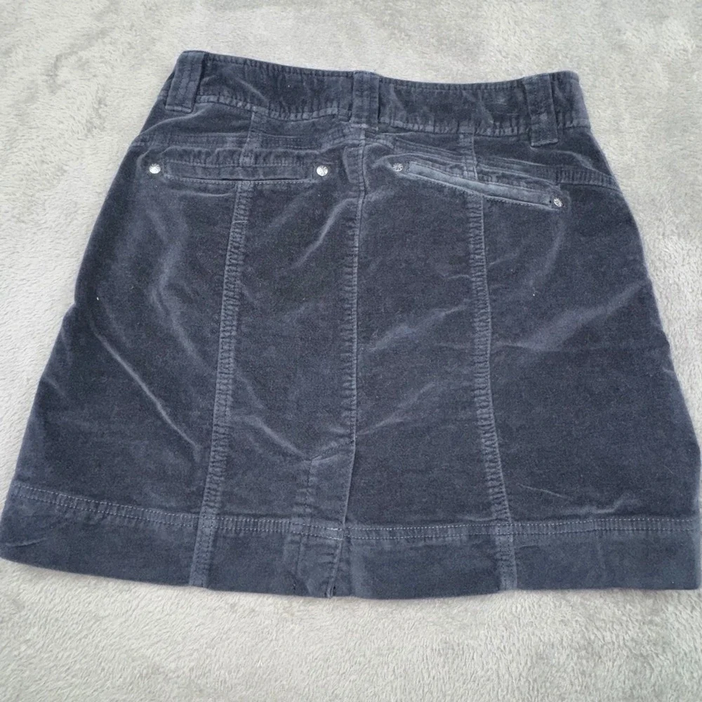 Athleta Suede Mini Skirt Womens 0 Gray Excellent Stretch Zip Pockets 918974